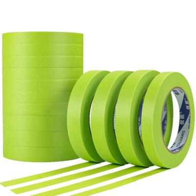 China OEM Removable 25mm 48mm Green High Stick Spray Masking Tape For Outdoor Wall Paint for sale