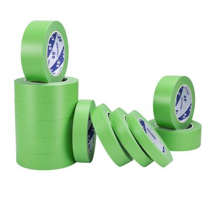 China 110-120 Micron Green Adhesive Washi Masking Tape Waterproof Colorful 5mm for sale