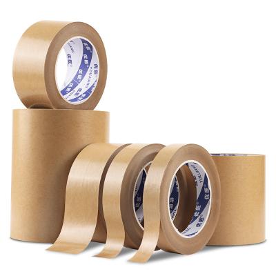 China Brown Water Activated Reinforced Thread Banding Tape Single Sided Acrylic Adhesive for sale