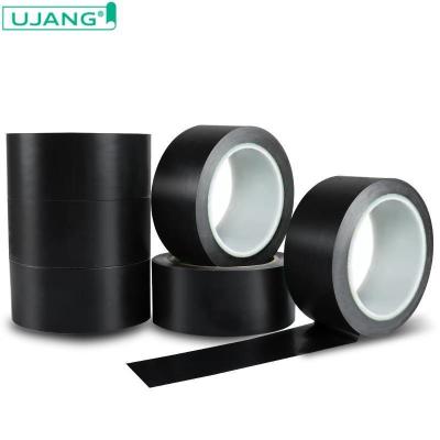 China Black PVC Waterproof Self Adhesive Floor Warning Tape Acrylic Adhesive Caution Floor Tape for sale