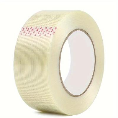 China No Printing Rubber Adhesive Fiberglass Filament Tape For High Temperature Industrial Heavy Binding for sale