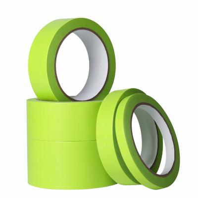 China Smooth Surface Green Adhesive Masking Tape for sale