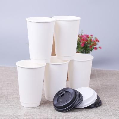 China Materials Factory High Performance 100% Biodegradable Packaging Disposable Eco Friendly Hot Paper Cups With Lid And Cup Jacket for sale