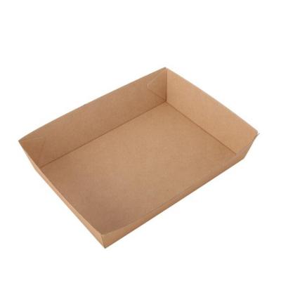 China Disposable Corrugated Cardboard Kraft Paper Trays For Food for sale