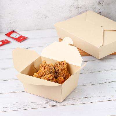 China Recyclable Paper Removal Of Containers, Bamboo Paper Pulp Food Boxes, Disposable Storage To Go Paper Microwave Safe Leakage Grease Resistant for sale