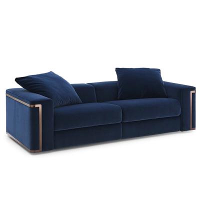 China 2/3 seater upholstery fabric traditional modern sofa with stainless steel leg frame for sale