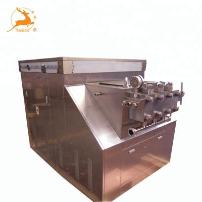 China SS 304 2 Stage Homogenizer , 8000L/h 250Bar Flow Pressure For Sour Cream for sale