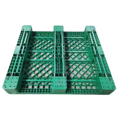 China Single Faced Heavy Duty Strong Plastic Pallet With 1211 Steel Reinforcement for sale