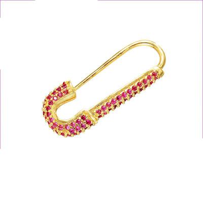 China U Shaped Rhinestone Hoop Earrings Earrings Stud Paper Clip OEM ODM for sale