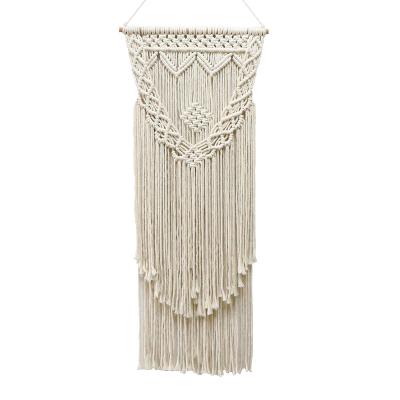 China New Fashion Minimalist Macrame Rope Cotton Brocade Wall Decor Macrame Wall Hanging Custom Handmade Home Wall Hanging for sale