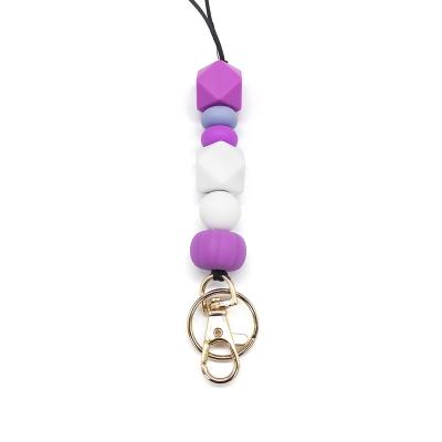 China New Modern Pumpkin Silicone Bead Key Chain Pendant WC Bag Pendant for sale