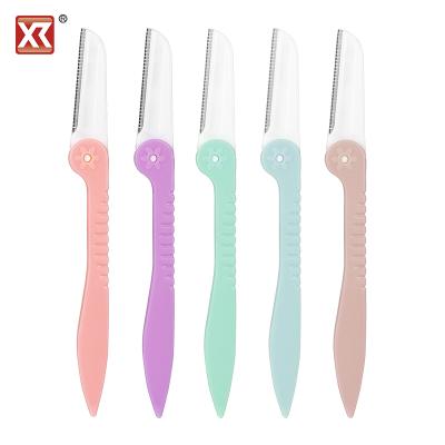 China High quality custom women folding rust free facila hair trimmer shaper eyebrow razor for sale