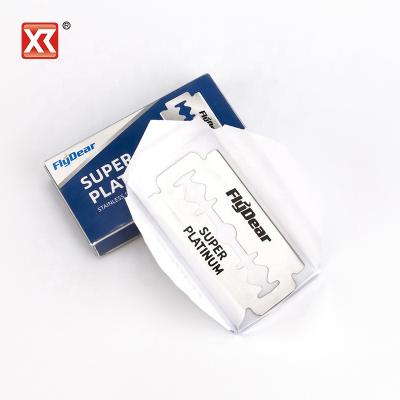 China Security & Super Platinum Coated Barber Shop Blades Manufacturers Men Use Double Edge Disposable Shaving Razor Blade for sale