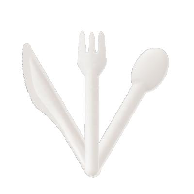 China Disposable Biodegradable Bagasse Cutlery Paper Set for sale