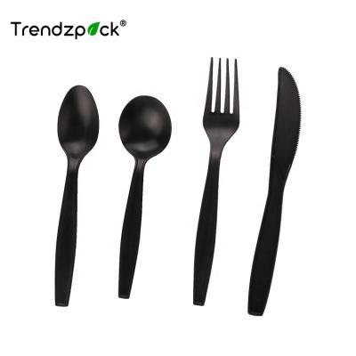 China Plant Fiber Disposable Biodegradable Cornstarch Cutlery Set for sale