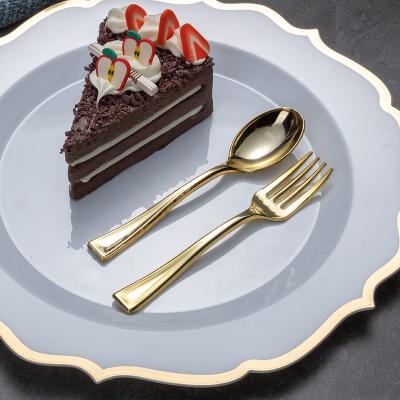 China Disposable Plastic Honey Cake Mini Spoon Fork Plastic Plastic Disposable for sale