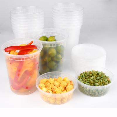 China Eco - Friendly Round Microwave Disposable Plastic Food Container With Lid for sale