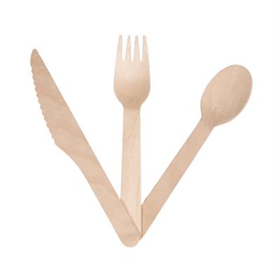 China Disposable Eco-friendly/Disposable/Biodegradable Biodegradable Wooden Cutlery Set for sale