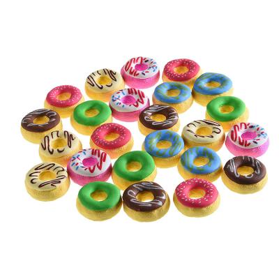 China Promotional custom cute fashion colorful pencil eraser donut bread dessert rubber eraser 3d cartoon eraser suppliers stationery for girls for sale