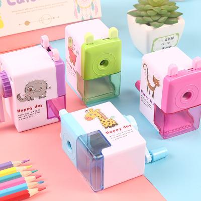 China Promotional Factory Custom Manual Desktop Pencil Sharpener Eco-Friendly Pencil Sharpener with Portable Single Hole Pencil and Pencil Sharpener for Kids for sale