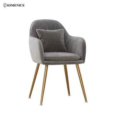 China Somenice Contemporary Luxury Nordic Design Dining Furniture Modern Sillas Metal Leg Upholstery Fabric Velvet Dining Chairs For Restaurant for sale