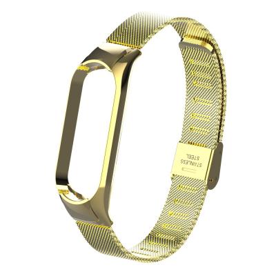 China Adjustable Stainless Steel Watch Band For Xiaomi Band 3/4/5/6 Watch Case Metal Frame Strap Wrist Band for sale