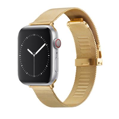 China Fashion Milanese Watch Band Milanese Watch Band For Apple Watch 38/40mm Clasps Steel Strap 42/44mm Times For Iwatch 6/5/4/3/2/SE for sale