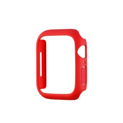 China 2021 New Arrival Fashion Plastic Hand Feel Paint Color PC Protector Cover For Apple Watch 7 for sale