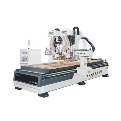 China Garment Shops MINGD ATC-1328-12D mdf automatic melamine carving cnc router machine homemade smart milling wood cnc router for cabinet door for sale