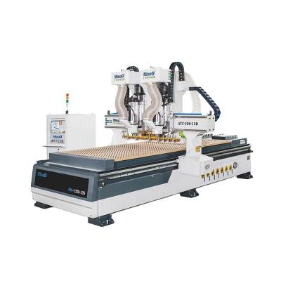 China Garment Shops MINGD ATC-1328-12D woodworking 3d carving cnc router machine smart automatic drilling engraving router machine for furniture for sale