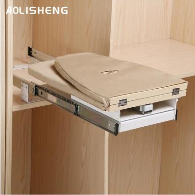 China AOLISHENG High Temperature Pull Out Wall Mounted Folding Ironing Boards In Cabinet for sale