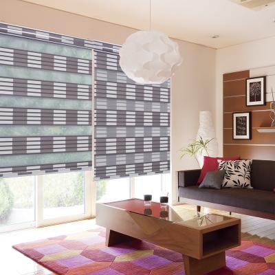 China In stock Haoyan Good Quality Price Wholesale Fashion Shades Double day and night Fabric Zebra Roller Blinds for sale