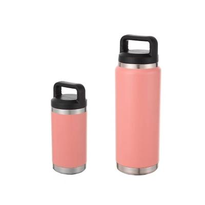 China Custom Logo Business Custom Logo Double Wall Stainless Steel Travel Vacuum Flask With Three Different Lids for sale