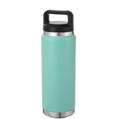 China 304 Grade Stainless Steel PORTABLE Water Drinking Bottle With Handle Vacuum Sports Water Bottle Keep Cold 24 Hours for sale