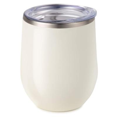 China Factory Wholesale 12oz PORTABLE Stainless Steel Egg Shaped Cups With Tumbler Drinking Mug for sale