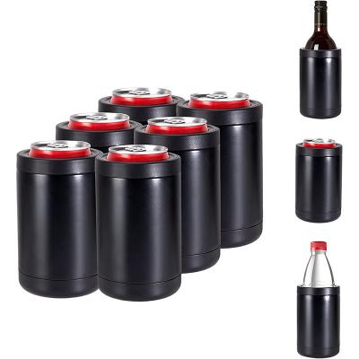 China PORTABLE Double Walled Vacuum Insulated Cans Cooler Customized Stainless Steel Vacuum Can Stand for sale