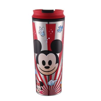 China Cute Suitable Price Good Quality Plastic Insulated Water Cups With Lids 450ml Travel Coffee Mug for sale