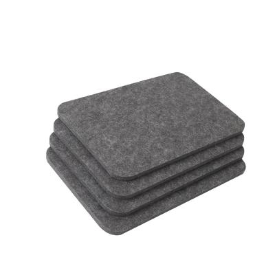 China Gray Sound Absorption PET Acoustic Panels Traditional High Density Lightweight Polyester 12mm Felt Acoustic Panels for sale