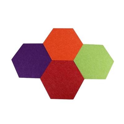 China Traditional Hexagon Sound Proof Foam Panels Fireproofing Cheap PET Acoustic Panels For Wall Decoration for sale