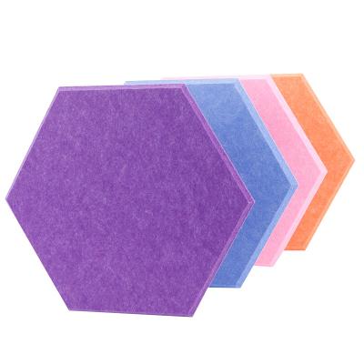 China Modern High Density Sound Proof Padding Acoustic Hexagon Wall Panels Sound Absorbing for sale