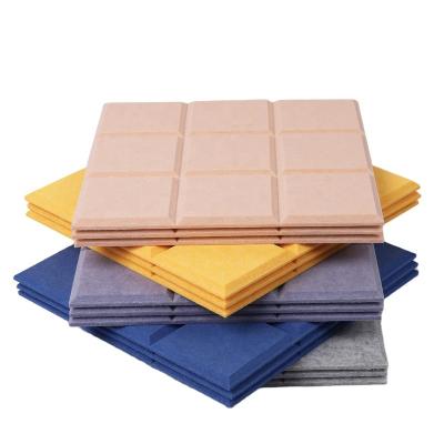 China Modern Polyester Acoustic Panels 9 Grids Pin Board Felt Decorative Soundproofing Board for sale