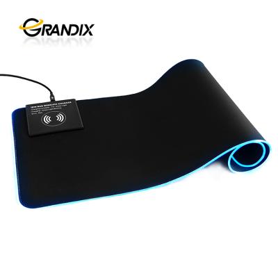 China Gaming Customize LOGO Larger 15W Wireless Charger Mouse Pad for sale