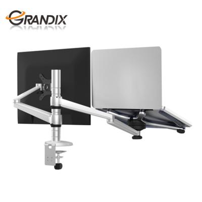 China Height Vesa Dual Monitor Holder Mount Adjustable Laptop Stand Desktop Monitor LCD TV Shelf Arm 13-27