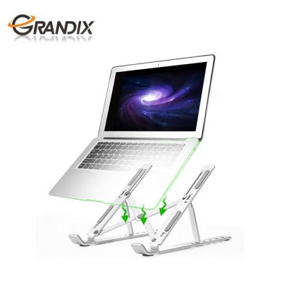 China Ergonomic Aluminum Adjustable Portable Waist Support Laptop Stand MacBook Folding Notebook Notebook Stand for sale