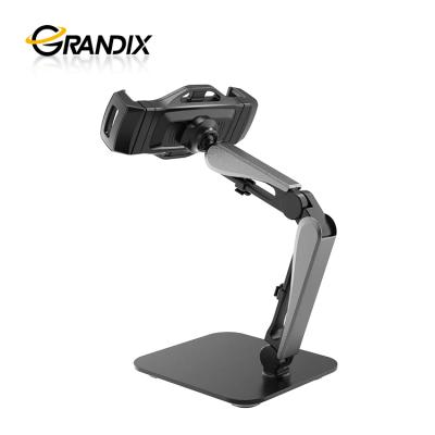 China 4.7-12.9inch Adjustable Aluminum Tablet Desk Stand Magnetic 360 Degree Swivel Tablet Holder for sale