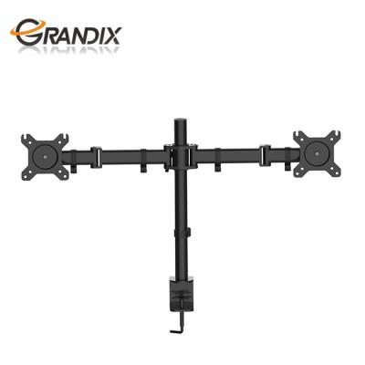 China Triple Monitor Stand Desk Use 15 To 30 Inch Table Triangle TV Stand Mount Dual Monitor Arm Support For Aluminum Arms for sale