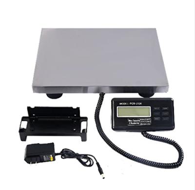 China Stainless Steel 60kg To Postal Scale 300kg Electronic Counterweight Bench Digital Platform Scale LCD Display Commercial Shipping AC for sale