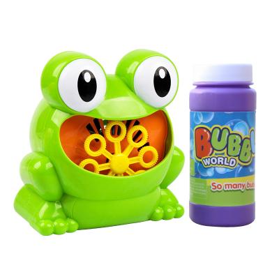 China Frog Shape Bubble Machine Maker Fan Toy Indoor Party Wedding Outdoor Toys Portable Machine for sale