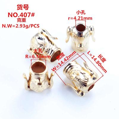 China Jinhexin069 Shape Gold Plating Metal Stopper Alloy Beef Sheep Clothing Nickel Free Animal Plug for sale