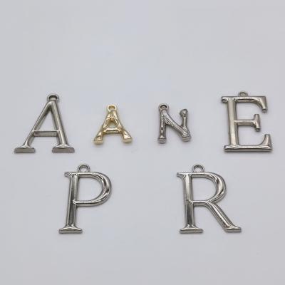 China Custom Zinc Alloy Nickel Free Metal Logo Letter Zipper Puller Handbag Zipper Puller for Clothing for sale